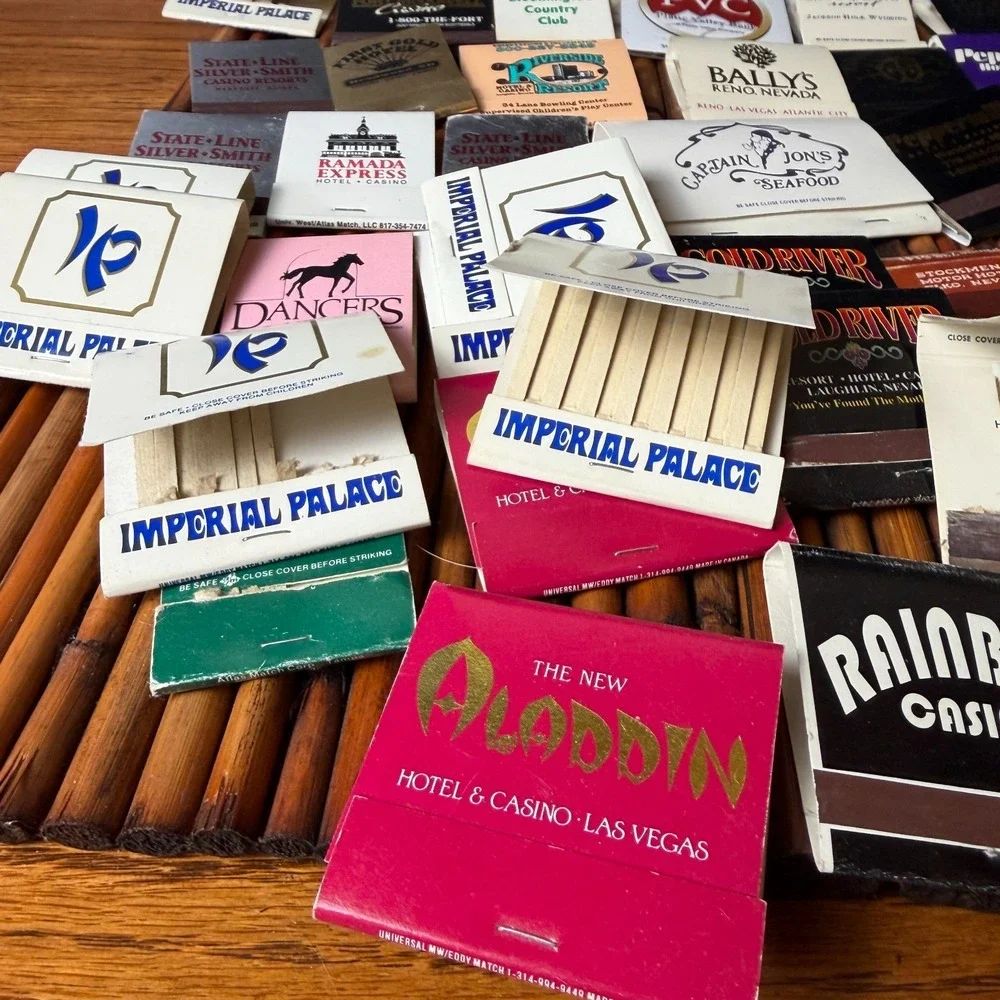 70ish Vintage Casino Hotel Restaurant Matchbooks Nevada Vegas Reno Used & unused